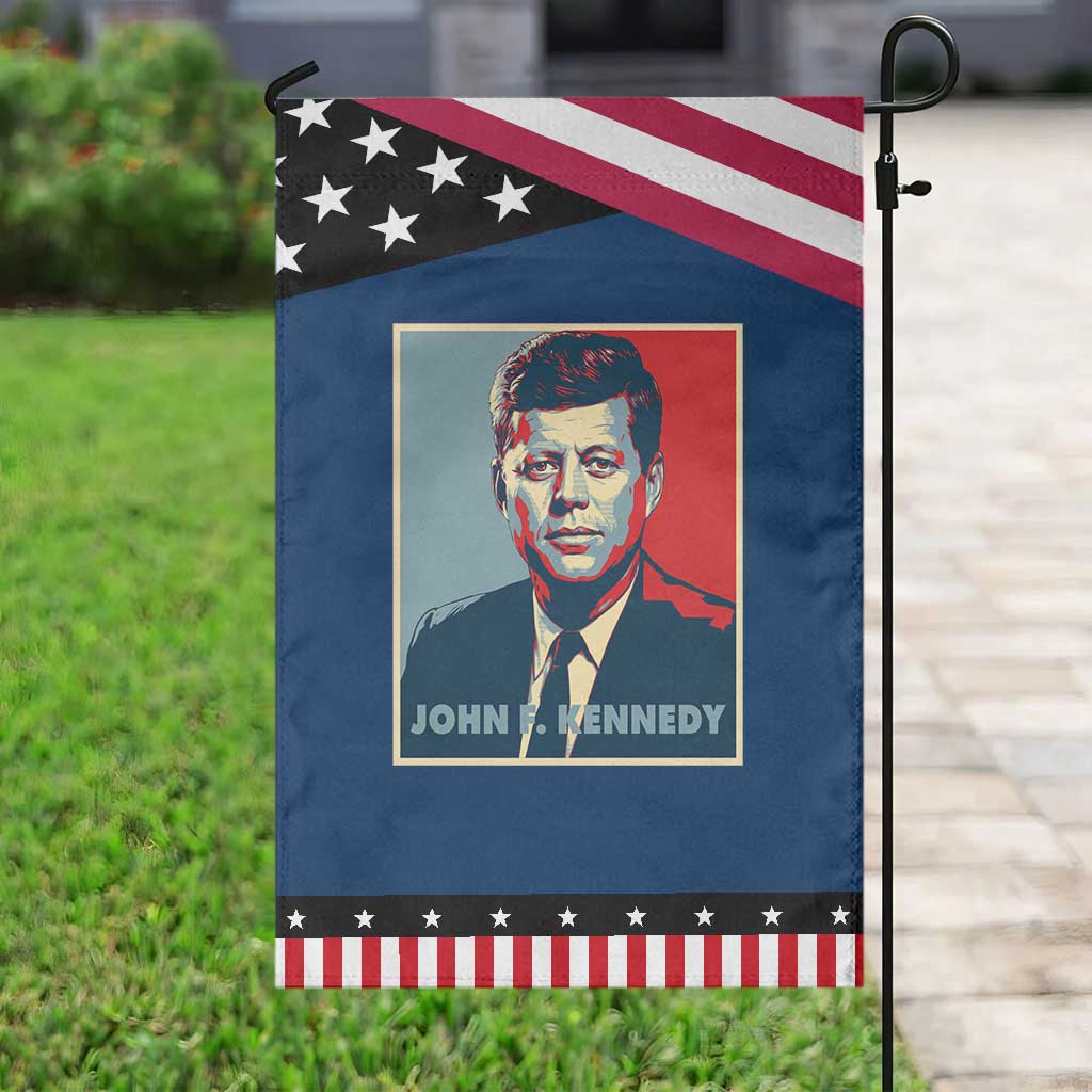 John F Kennedy Garden Flag American President History US Presidential Leader TS14 Classic Blue Black Print Your Wear