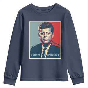 John F Kennedy Youth Sweatshirt American President History US Presidential Leader TS14 Navy Print Your Wear