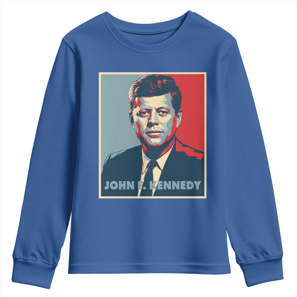 John F Kennedy Youth Sweatshirt American President History US Presidential Leader TS14 Royal Blue Print Your Wear
