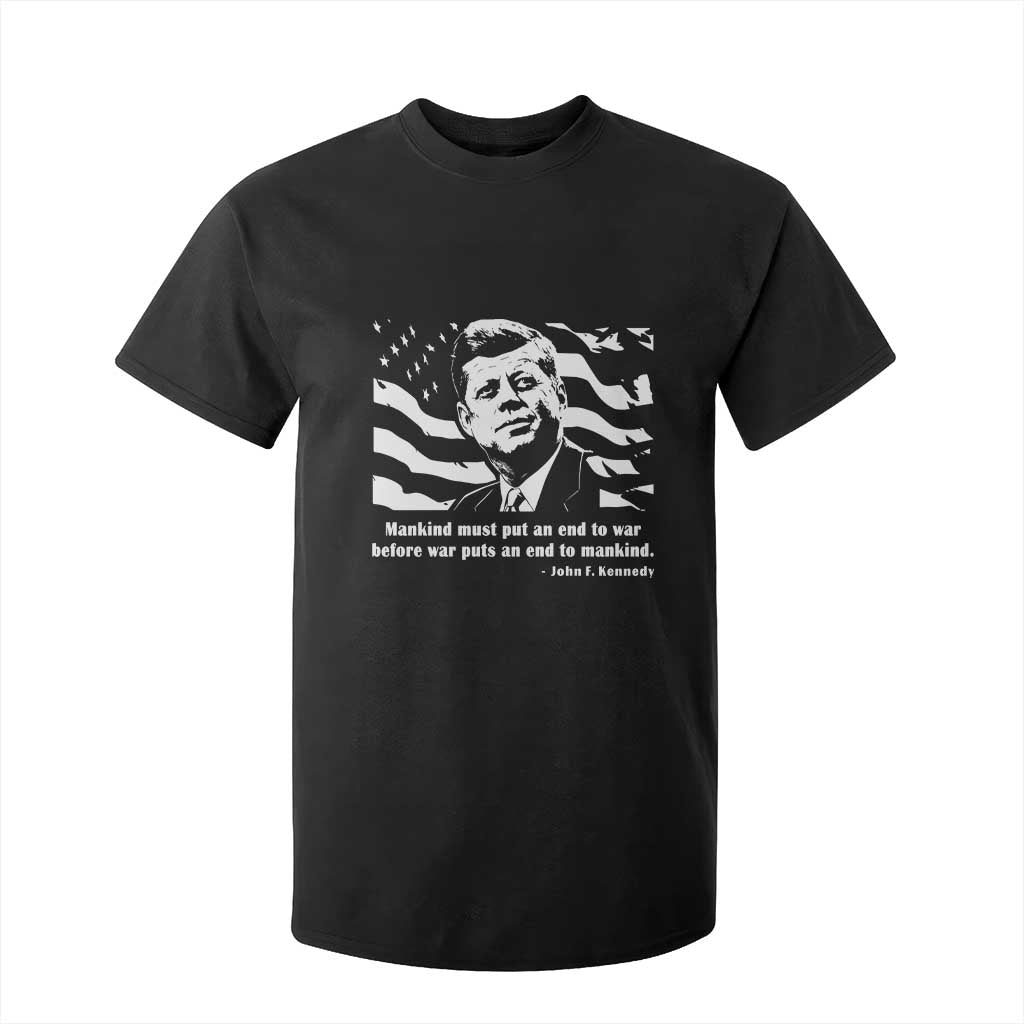 John F Kennedy Quote T Shirt For Kid American Flag US President TS14 Black Print Your Wear