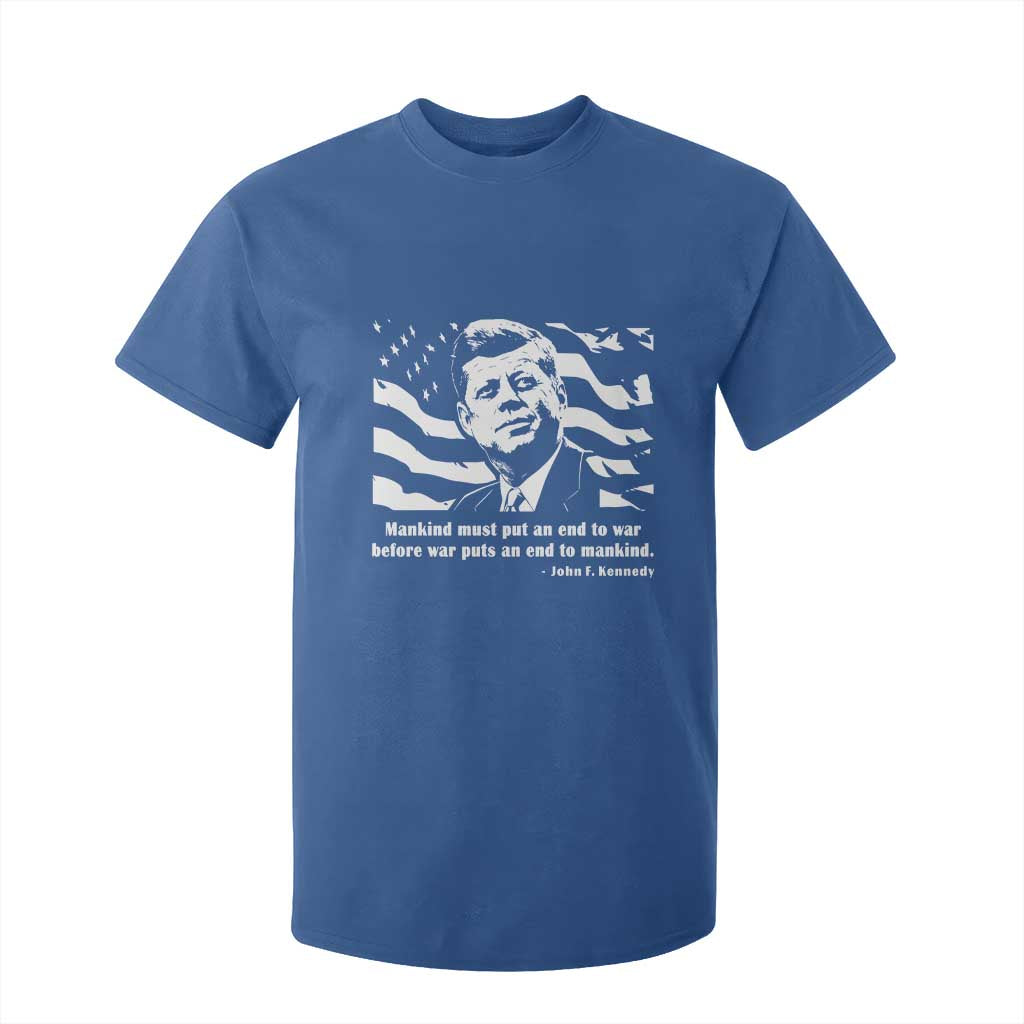 John F Kennedy Quote T Shirt For Kid American Flag US President TS14 Royal Blue Print Your Wear