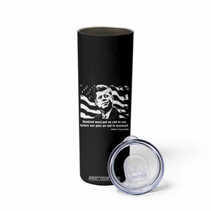 John F Kennedy Quote Skinny Tumbler American Flag US President TS14 Print Your Wear