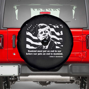 John F Kennedy Quote Spare Tire Cover American Flag US President TS14 Black Print Your Wear