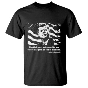 John F Kennedy Quote T Shirt American Flag US President TS14 Black Print Your Wear