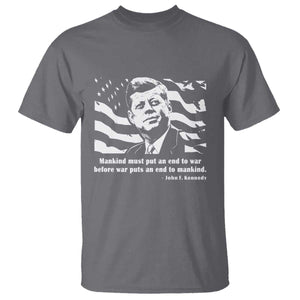 John F Kennedy Quote T Shirt American Flag US President TS14 Charcoal Print Your Wear