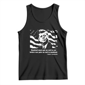 John F Kennedy Quote Tank Top American Flag US President TS14 Black Print Your Wear