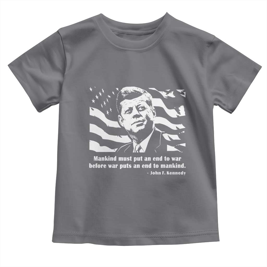 John F Kennedy Quote Toddler T Shirt American Flag US President TS14 Charcoal Print Your Wear