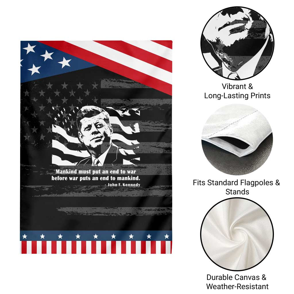 John F Kennedy Quote Garden Flag American Flag US President TS14 Print Your Wear