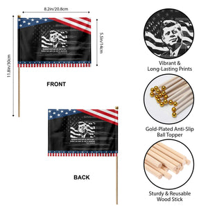 John F Kennedy Quote Patriotic Handheld Flag American Flag US President