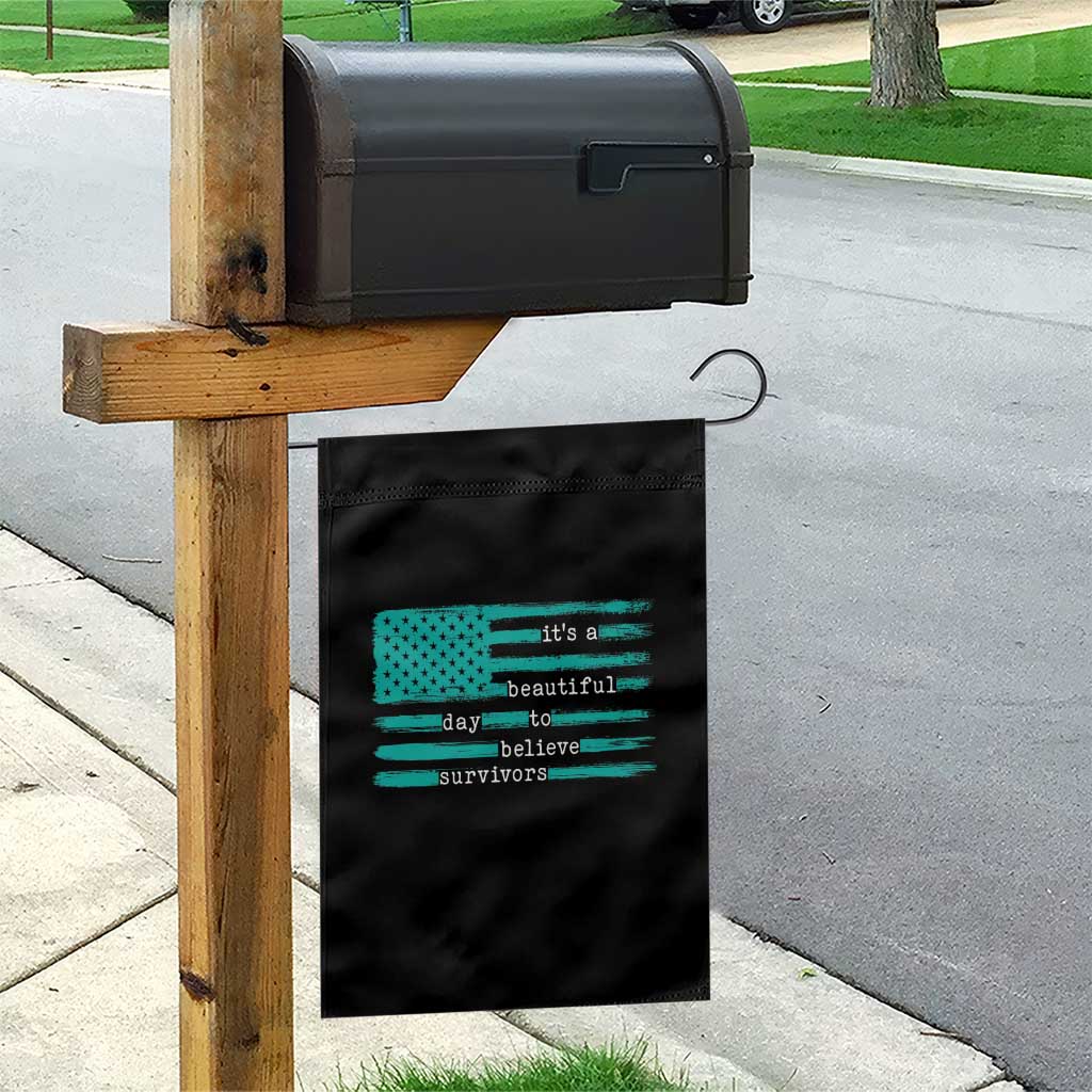 Sexual Assault Awareness Garden Flag It's a Beautiful Day To Believe Survivors TS14 Print Your Wear