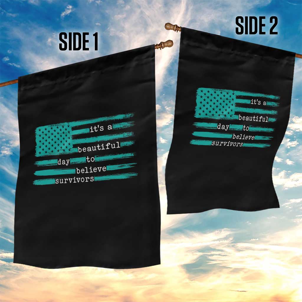 Sexual Assault Awareness Garden Flag It's a Beautiful Day To Believe Survivors TS14 Print Your Wear