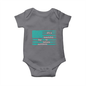 Sexual Assault Awareness Baby Onesie It's a Beautiful Day To Believe Survivors TS14 Charcoal Print Your Wear