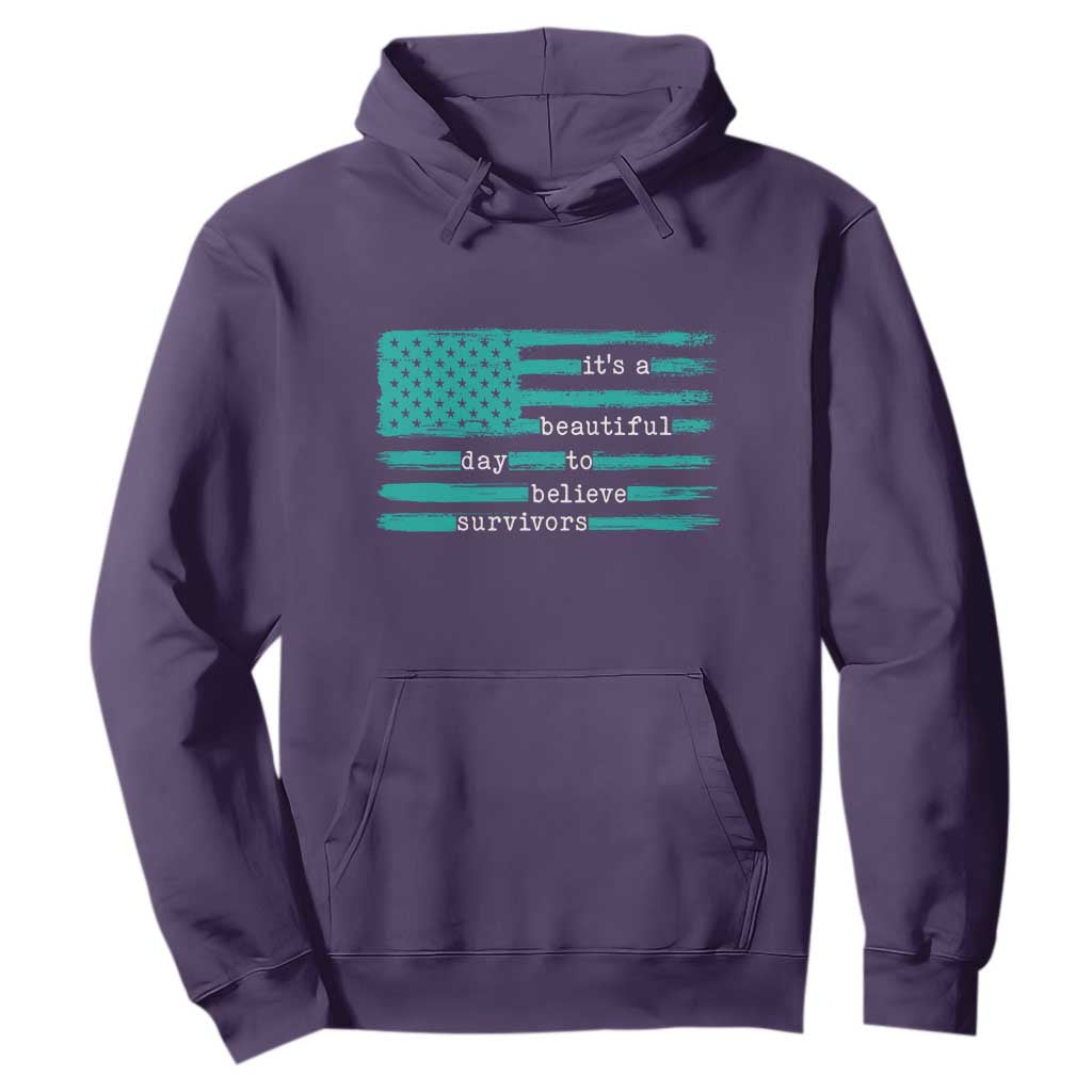 Sexual Assault Awareness Hoodie It's a Beautiful Day To Believe Survivors TS14 Purple Print Your Wear