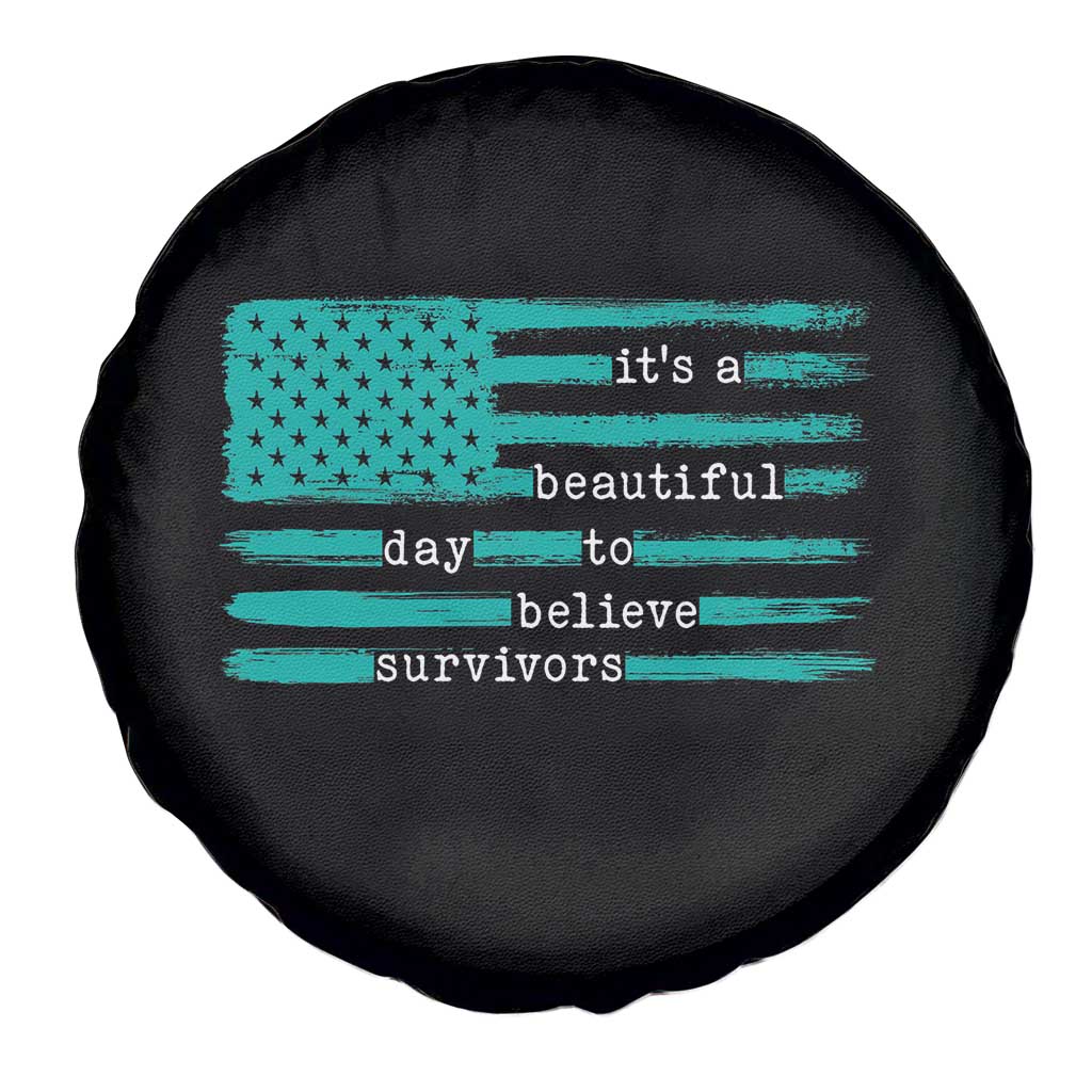 Sexual Assault Awareness Spare Tire Cover It's a Beautiful Day To Believe Survivors TS14 Print Your Wear