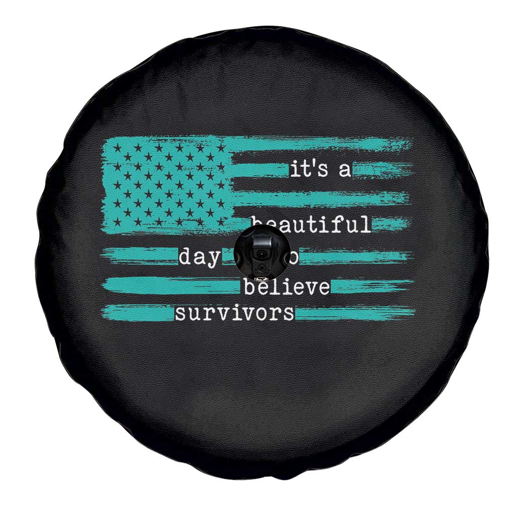 Sexual Assault Awareness Spare Tire Cover It's a Beautiful Day To Believe Survivors TS14 Print Your Wear