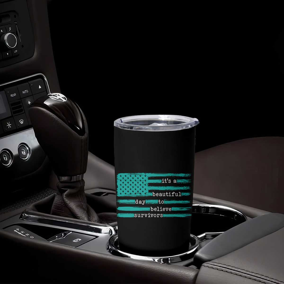 Sexual Assault Awareness Tumbler Cup It's a Beautiful Day To Believe Survivors TS14 Print Your Wear