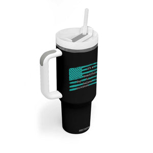 Sexual Assault Awareness Tumbler With Handle It's a Beautiful Day To Believe Survivors TS14 Print Your Wear