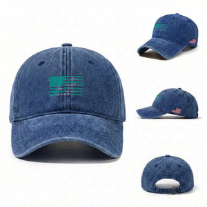 Sexual Assault Awareness Washed Cotton Baseball Cap It's a Beautiful Day To Believe Survivors TS14 Washed Cap Universal Fit Royal Blue Print Your Wear
