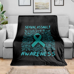 Sexual Assault Awareness Month Throw Blanket TS14 Print Your Wear