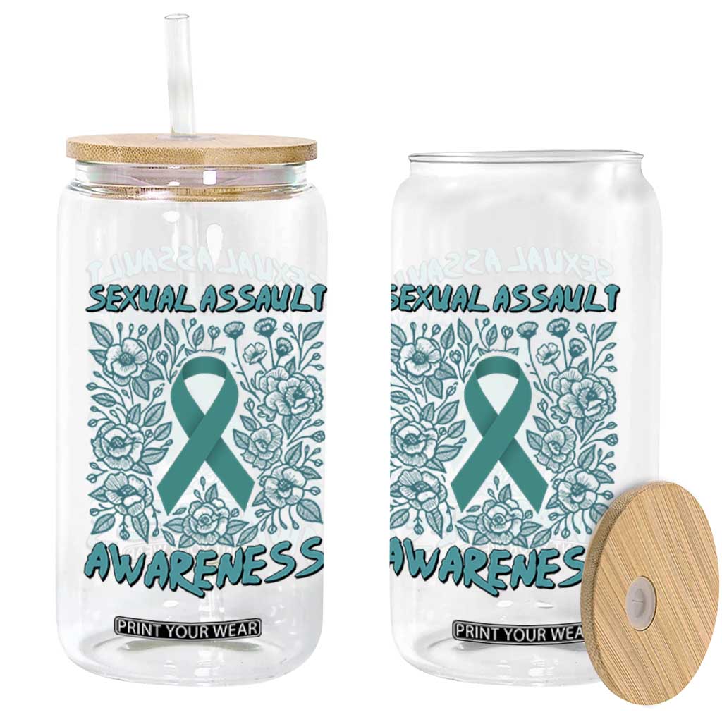 Sexual Assault Awareness Month Glass Can TS14 Print Your Wear