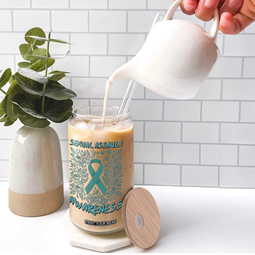 Sexual Assault Awareness Month Glass Can TS14 Print Your Wear