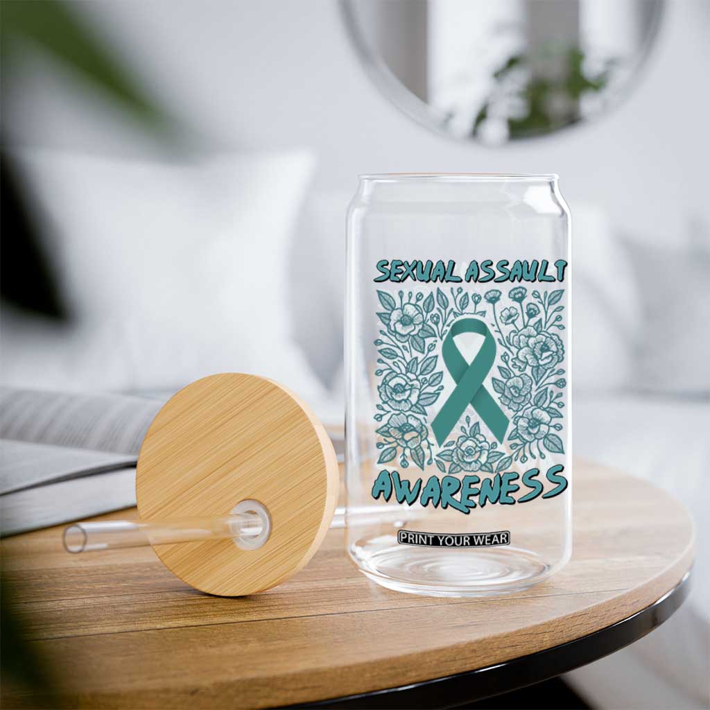 Sexual Assault Awareness Month Glass Can TS14 Print Your Wear