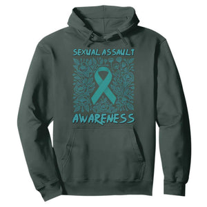 Sexual Assault Awareness Month Hoodie TS14 Dark Forest Green Print Your Wear