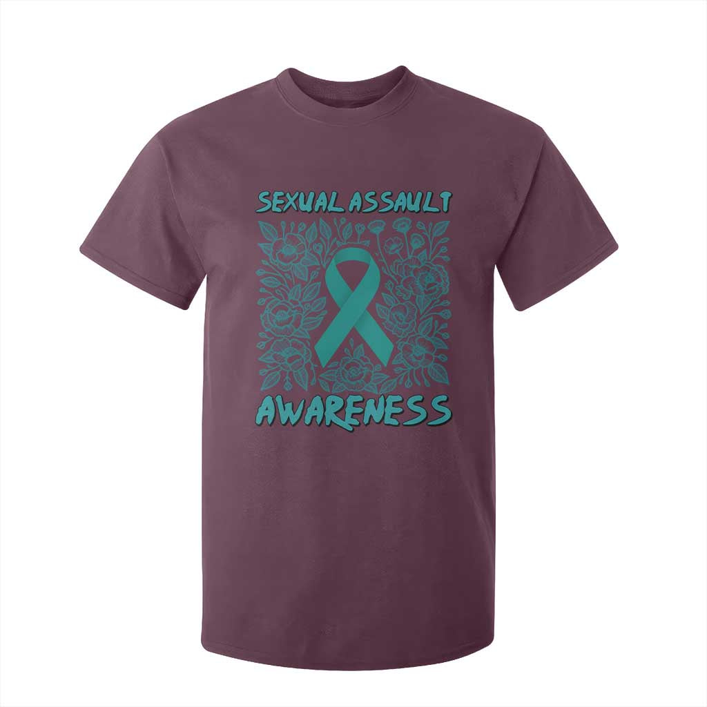 Sexual Assault Awareness Month T Shirt For Kid TS14 Maroon Print Your Wear