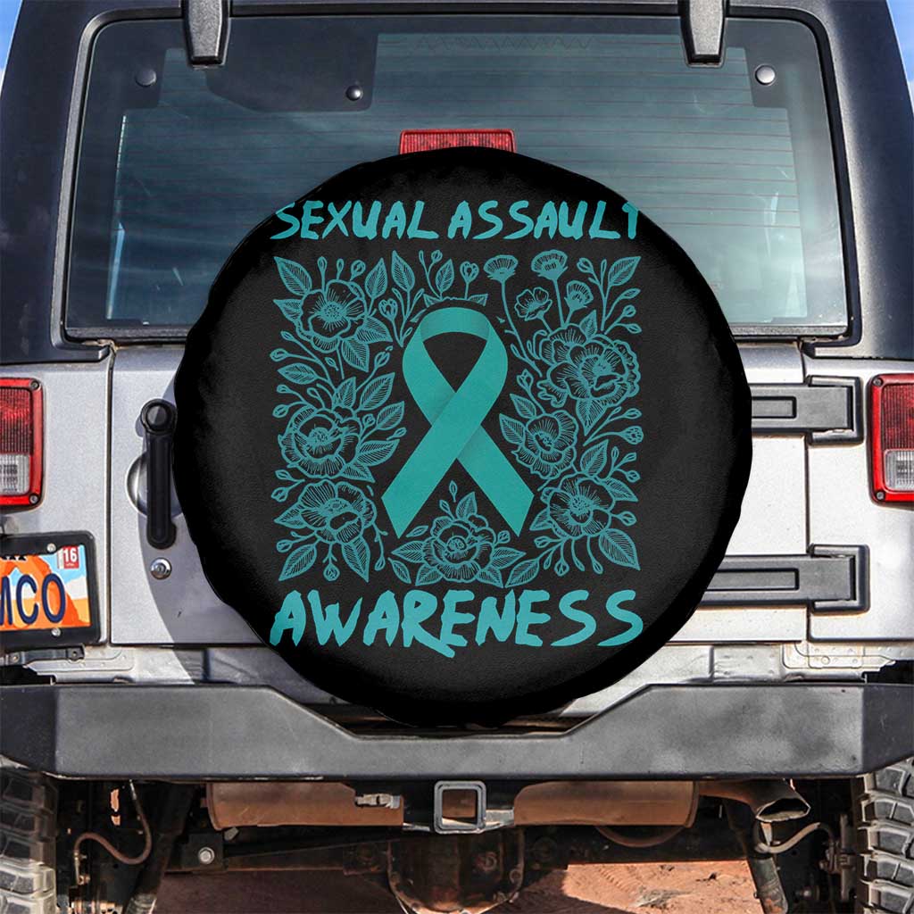 Sexual Assault Awareness Month Spare Tire Cover TS14 No hole Black Print Your Wear