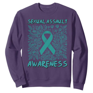 Sexual Assault Awareness Month Sweatshirt TS14 Purple Print Your Wear