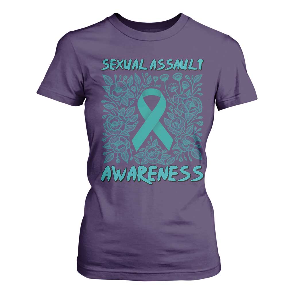 Sexual Assault Awareness Month T Shirt For Women TS14 Purple Print Your Wear