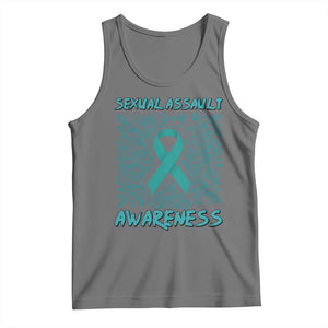 Sexual Assault Awareness Month Tank Top TS14 Black Heather Print Your Wear