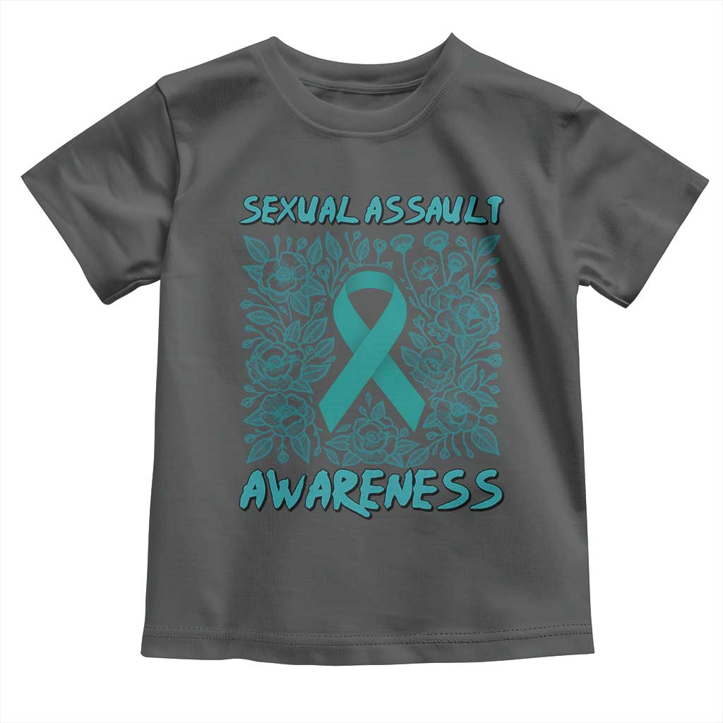 Sexual Assault Awareness Month Toddler T Shirt TS14 Dark Heather Print Your Wear