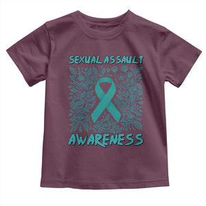 Sexual Assault Awareness Month Toddler T Shirt TS14 Maroon Print Your Wear