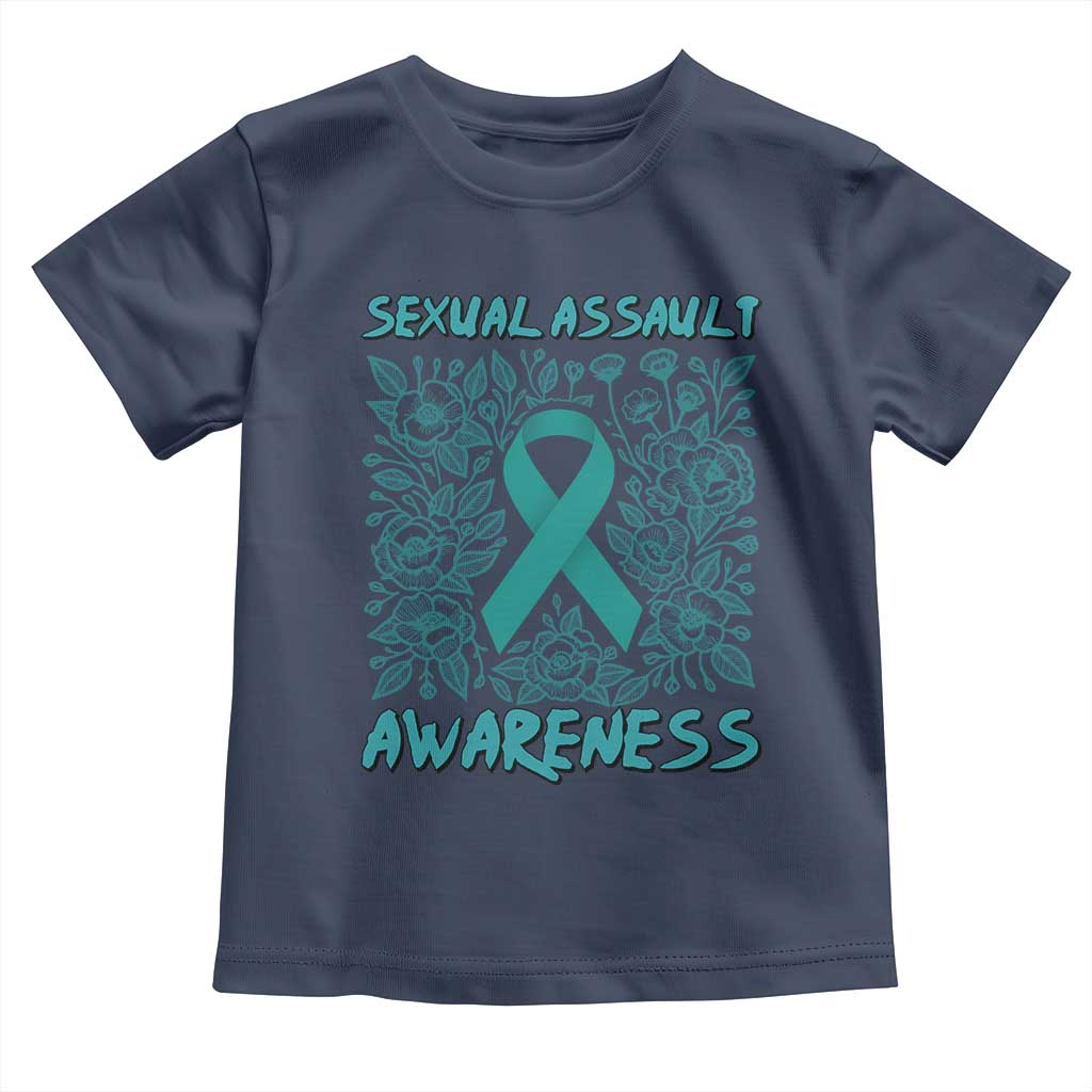 Sexual Assault Awareness Month Toddler T Shirt TS14 Navy Print Your Wear