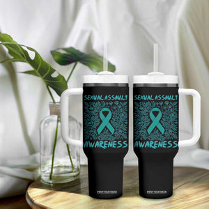 Sexual Assault Awareness Month Tumbler With Handle TS14 Print Your Wear