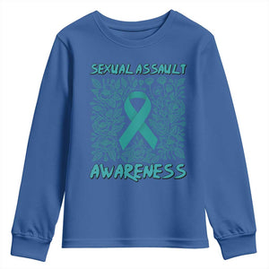 Sexual Assault Awareness Month Youth Sweatshirt TS14 Royal Blue Print Your Wear