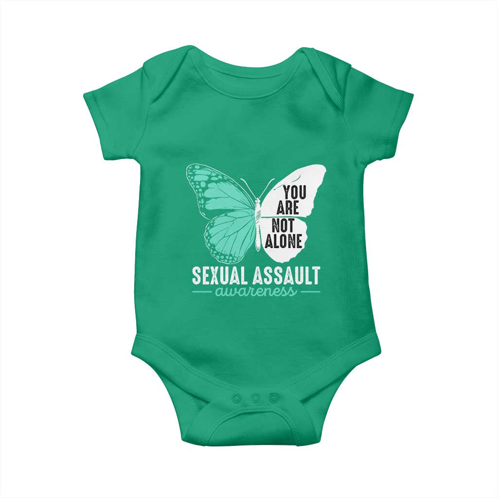 April Sexual Assault Awareness Baby Onesie Teal Ribbon Flower TS14 Irish Green Print Your Wear
