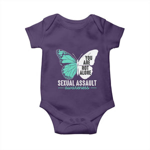 April Sexual Assault Awareness Baby Onesie Teal Ribbon Flower TS14 Purple Print Your Wear