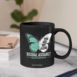 April Sexual Assault Awareness Coffee Mug Teal Ribbon Flower TS14 Print Your Wear