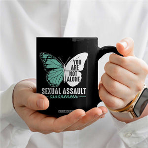 April Sexual Assault Awareness Coffee Mug Teal Ribbon Flower TS14 Print Your Wear