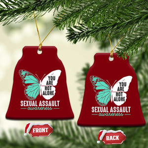 April Sexual Assault Awareness Ceramic Ornament Teal Ribbon Flower TS14 Print Your Wear