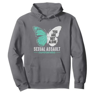 April Sexual Assault Awareness Hoodie Teal Ribbon Flower TS14 Charcoal Print Your Wear