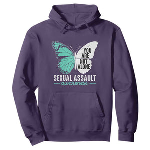 April Sexual Assault Awareness Hoodie Teal Ribbon Flower TS14 Purple Print Your Wear