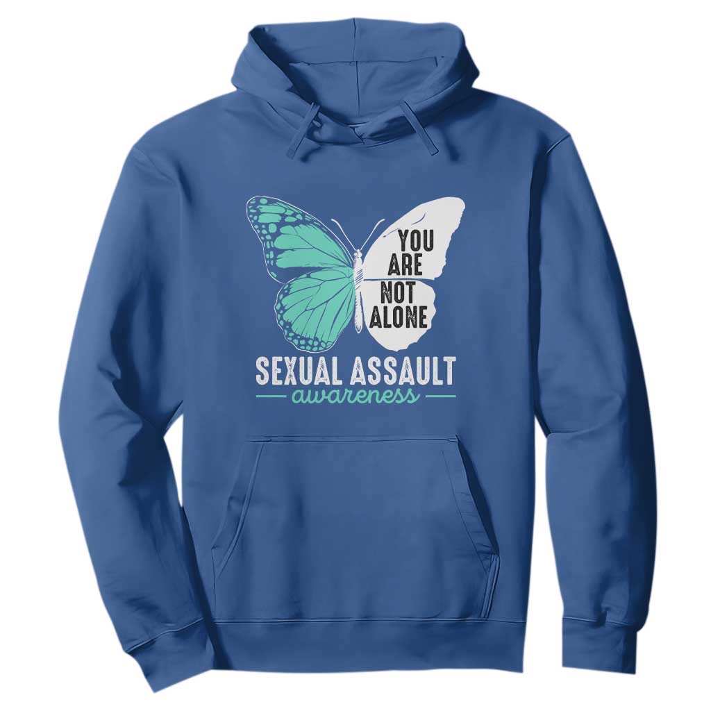 April Sexual Assault Awareness Hoodie Teal Ribbon Flower TS14 Royal Blue Print Your Wear