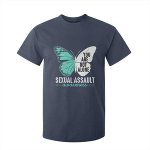 April Sexual Assault Awareness T Shirt For Kid Teal Ribbon Flower TS14 Navy Print Your Wear