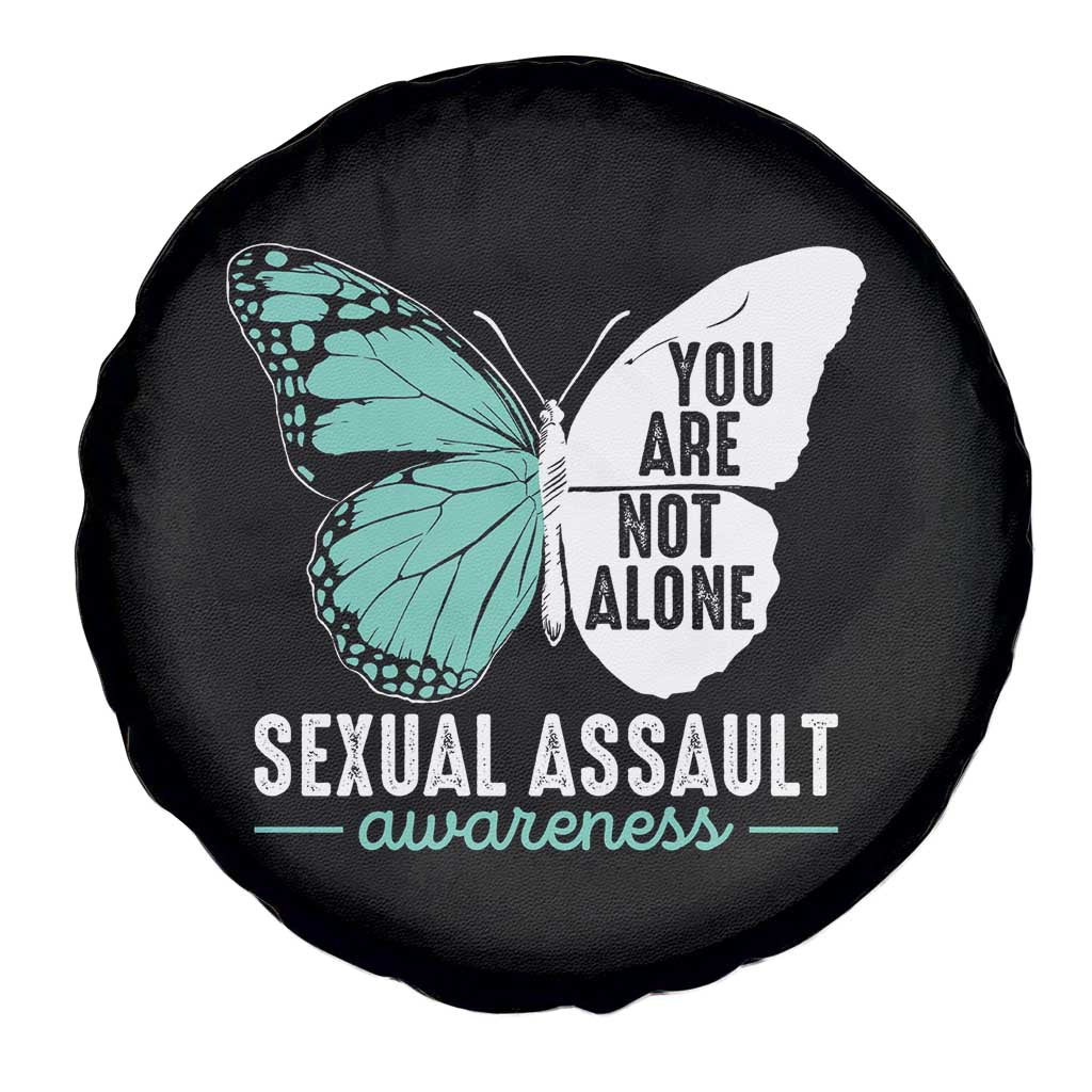 April Sexual Assault Awareness Spare Tire Cover Teal Ribbon Flower TS14 Print Your Wear
