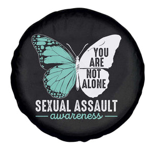 April Sexual Assault Awareness Spare Tire Cover Teal Ribbon Flower TS14 Print Your Wear