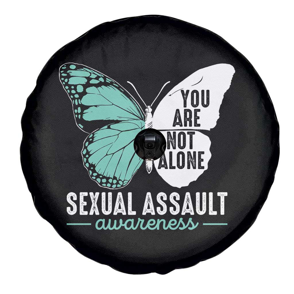 April Sexual Assault Awareness Spare Tire Cover Teal Ribbon Flower TS14 Print Your Wear