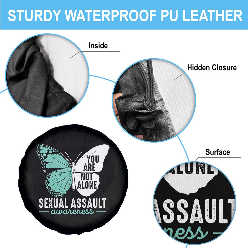 April Sexual Assault Awareness Spare Tire Cover Teal Ribbon Flower TS14 Print Your Wear
